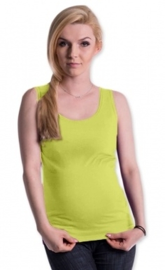 Be MaaMaa Těhotenské,kojící tilko s odnimatelnými ramínky - limetka, vel. L/XL; L/XL