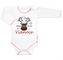Baby Nellys Body dlouhý rukáv Moje prvé Vianoce, Sob, bílé, vel. 86; 86 (12-18m)