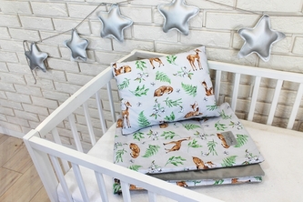 2-dílná sada do postýlky Velvet šedý, srnky 2-dílná sada do postýlky Velvet šedý, srnky