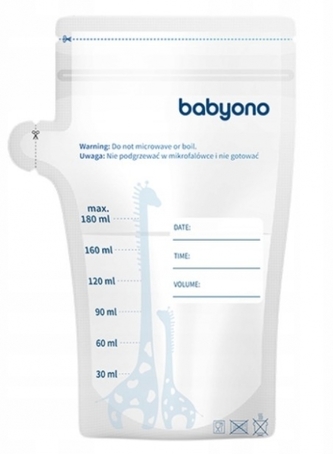 Sáčky k uskladnění potravy BabyOno , 180 ml - 30ks Sáčky k uskladnění potravy BabyOno , 180 ml - 30ks