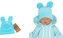 Z&Z Velurová, semišková čepička s oušky Teddy, tyrkys, vel. 68/74; 68/74 (6-9m)