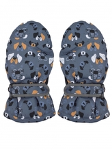 Dětské zimní, nepromokavé palčáky, Pejsek, šedé, vel. 110/116, 16 cm; 110-116 (4-6r)