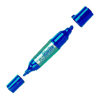 Pilot, Popisovače Twin Marker Jumbo, 4.0/7.0, (B) silný, (M) střední, modrá