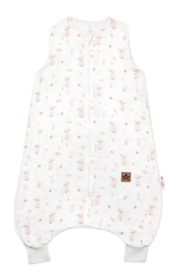 Mušelínový spací vak s nohavičkami GOOSE Baby Nellys Soft, 70cm, bílá, Husičky