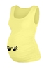 Be MaaMaa Top, tílko Dana s potiskem Nožiček - žluté, vel. L/XL; L/XL