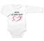 Body dlouhý rukáv Ahoj už jsem tady!, Baby Nellys, bílé, vel. 80; 80 (9-12m)