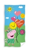 Dětská froté osuška 70x140cm Prasátko Pepa s balónky, Carbotex, vícebarevná