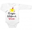 Body dlouhý rukáv Hvězda letošních Vánoc, Baby Nellys, bílé, vel. 62; 62 (2-3m)