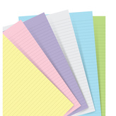 Filofax, Papíry pro notebook, linkované, kapesní, mix pastelových barev