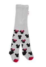 Baby Nellys Dětské punčocháče bavlněné, Minnie Mouse - šedé, vel. 62/74