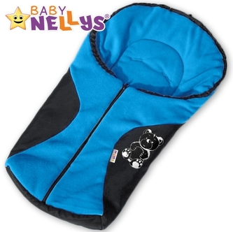 Fusák nejen do autosedačky Baby Nellys ® POLAR - modrý medvídek