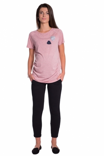 Be MaaMaa Těhotenské 3/4 kalhoty s odparátelným pásem - černé, vel. XL; XL (42)