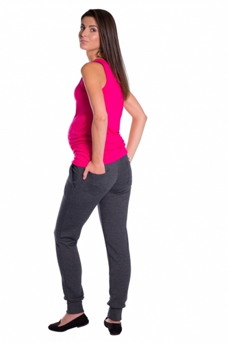 Be MaaMaa Moderní těhotenské tepláky s odnimatelným pásem - grafit, vel. S;  S (36) Be MaaMaa Moderní těhotenské tepláky s odnimatelným pásem - grafit, vel. S;  S (36)