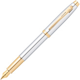 Sheaffer, Plnicí pero Sheaffer 100, (M) střední, chrome/zlatá