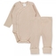 Zavinovací žebrované body + tepláčky, 2D sada MBaby, béžové, vel. 62; 62 (2-3m)