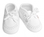 Kojenecké capáčky/botičky manšestrové s vyšívkou, Baby Nellys, bílé, vel. 62/68, 11,5 cm