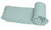 Bavlněný mantinel  do postýlky s volánkem SOFT, 180 cm, Baby Nellys - mint, vavřínová