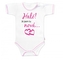 Body krátký rukáv s vtipným textem Baby Nellys, Haló! Já jsem tu nová, vel. 74, holka; 74 (6-9m)