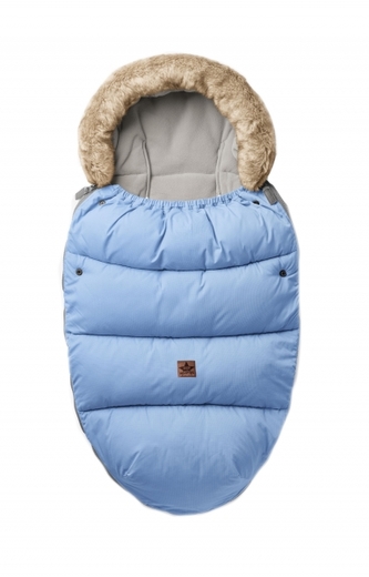 Dětský zimní fusak LUX 4 v 1 s kožešinkou, 110 x 50 cm, Baby Nellys - světle modrý