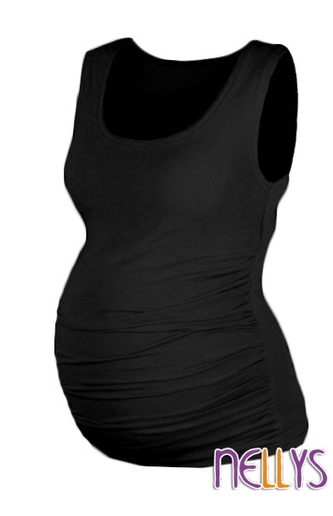 Be MaaMaa Top, tílko DANA  nejen pro těhotné  - černá, vel. L/XL; L/XL