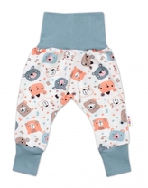 Tepláčky - Baggy, bavlna Space Bear Pastel, Baby Nellys - mátové