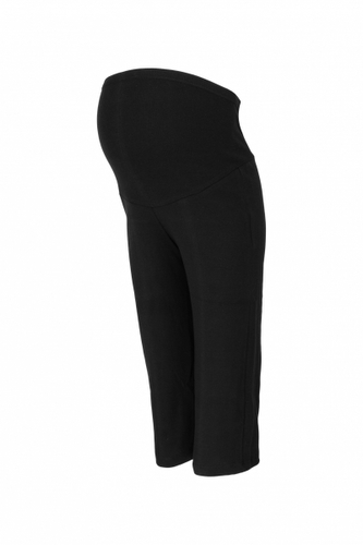 Be MaaMaa Těhotenské 3/4 tepláky s elastickým pásem - černé, vel. XXL; XXL (44)