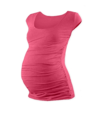 JOŽÁNEK Těhotenské triko mini rukáv JOHANKA - lososově růžová ; XXL/XXXL