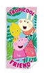 Dětská froté osuška 70x140cm Prasátko Peppa, Tropicool Carbotex, modrá
