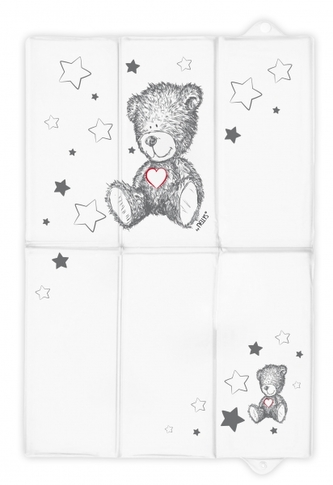 Cestovní přebalovací podložka, měkka, Teddy, Nellys, 60x40cm, bílá
