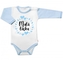 Body dl. rukáv s vtip. textem Baby Nellys, Malá láska, vel. 80, kluk; 80 (9-12m)