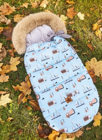 Dětský fusak maxi PREMIUM Stroje, modrý - 110 x 50 cm, Baby Nellys Dětský fusak maxi PREMIUM Stroje, modrý - 110 x 50 cm, Baby Nellys