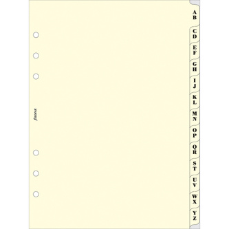 Filofax, Rozřazovače pro diáře, A-Z, A5, krémová