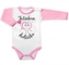 Body dlouhý rukáv s vtipným textem Baby Nellys, Tatínkova holčička, vel. 80; 80 (9-12m)