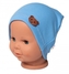 Baby Nellys Žebrovaná čepice Medvídek - modrá, vel. 92/98; 92/98 (18-36m)