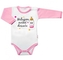 Body dl. rukáv s vtip. textem Baby Nellys,  Milujem nočné desiate, vel. 80, holka; 80 (9-12m)