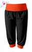 Be MaaMaa Sportovní 3/4 legíny CAPRI - černé/oranž; S/M
