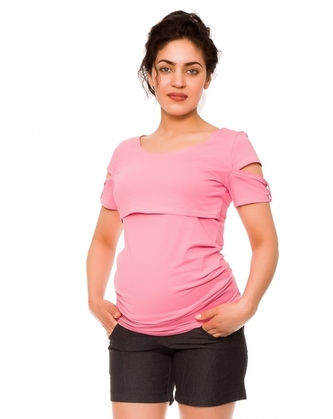 Be MaaMaa Těhotenské kraťasy Jeans Crush, černé, vel. XL; XL (42)
