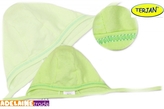 TERJAN Novorozenecká čepička na zavazování - sv. zelená; 56 (1-2m)