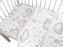 Baby Nellys 2-dílné bavlněné povlečení, Teddy on the sky - růžové, 135 x 100; 135x100