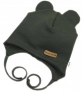 Čepička na zavazování, bavlna, Little Teddy, Baby Nellys, oliva, khaki, vel. 62/68