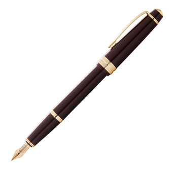 Cross, Plnicí pero Bailey light, (EF) extra tenký, glossy burgundy red/gold