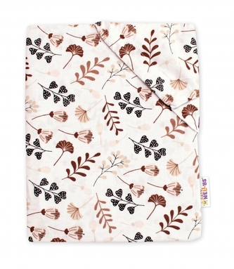 Bavlněné prostěradlo, Louka, Baby Nellys, bíla/béžová, 140x70 cm; 140x70