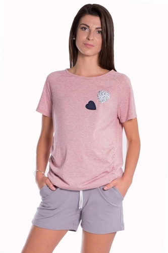 Be MaaMaa Těhotenské,bavlněné kraťasy s odpáratelným pásem - šedé, vel. XL; XL (42)