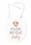 Nepromokavý bryndáček, 24 x 27 cm - Výsledek naší velké lásky, Baby Nellys  - bílý
