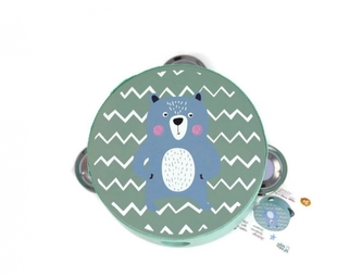 Dětská tamburína medvěd - modrá Dětská tamburína medvěd - modrá