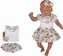 Mušelínové tilko, kraťasy se sukničkou + čelenka, 3D sada, Květy Z&Z, bílá, vel. 80; 80 (9-12m)