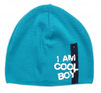 Jarní, podzimní čepice I am Cool Boy, tyrkys, 40-46 cm; 92/98 (18-36m)