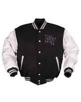 Bunda NY baseball ČERNO/BÍLÁ vel.3XL