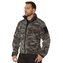 Bunda TACTICAL s kapucí softshell BLACK CAMO vel.L