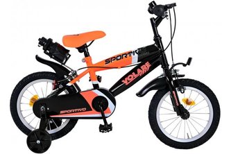VOLARE - Detský bicykel Sportivo - chlapčenský - 14 palcov - neónovo oranžový čierny VOLARE - Detský bicykel Sportivo - chlapčenský - 14 palcov - neónovo oranžový čierny